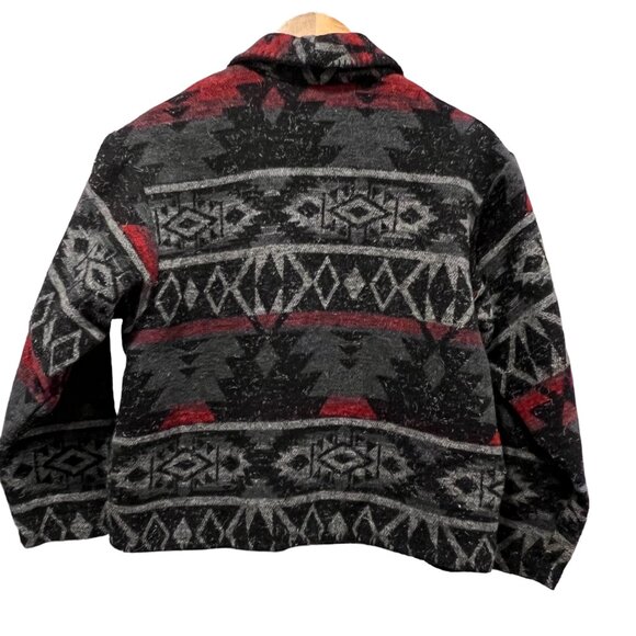 Coldwater Creek Lightweight Aztec Pattern Jacket, USA, Black Gray Red, S - Picture 2 of 7